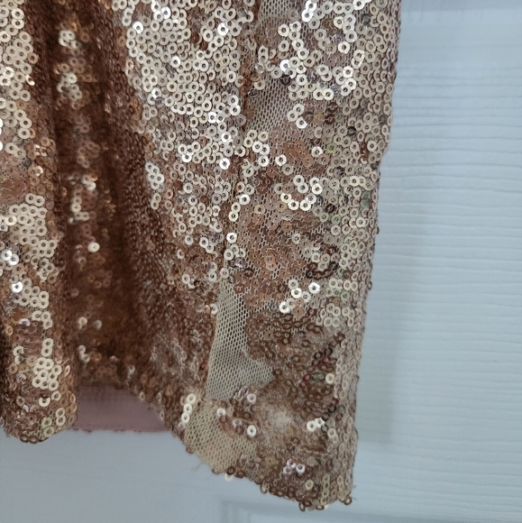 Lulus Gold Sequin Dress Size Large - Picture 4 of 8